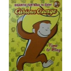 Curious George Gigantic Fun Book to Color cover styles vary