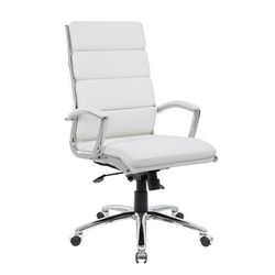 Boss Executive CaressoftPlus™ Chair with Metal Chrome Finish - Boss Office Products B9471-WT