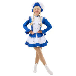Déguisement "majorette", bleu/blanc