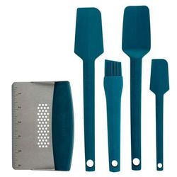 5 Piece Utensil Bundle Silicone Stainless Steel by Taste of Home in Ash Grey
