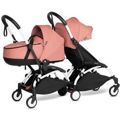 Babyzen YOYO Connect Double Stroller Bassinet / 6+ Bundle - White / Ginger