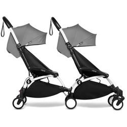 Babyzen YOYO Connect Double Stroller 6+ / 6+ Bundle - White / Grey
