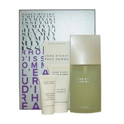 ISSEY MIYAKE Leau Dissey 3 piece Gift Set for men 4.2oz EDT Spray, 2.5oz Shower Gel, 2.5oz After-Shave Balm Standard Eau De Toilette for Men
