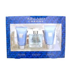 Chrome 3 Piece Gift Set by Azzaro for Men Standard Eau De Toilette for Men