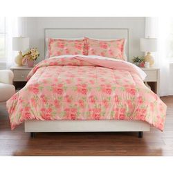 Allison 3-Pc. Comforter Set by BrylaneHome in Light Coral (Size TWIN)