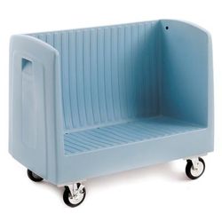 Metro SSD16 39" Mobile Dish & Tray Caddy w/ (60) Plates/Column Capacity - Plastic, Blue, 60 Plates, Polymer