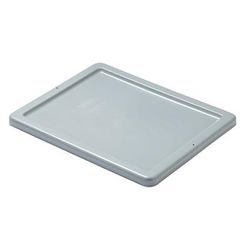 Rubbermaid FG172000GRAY Rectangle Flat Palletote Lid - Plastic, Gray, Case of 10