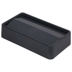 Carlisle 34202423 Rectangle Swing Top Trash Can Lid - Plastic, Gray, 15/23 Gallon Bins