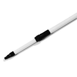 Carlisle 4102002 Telescopic Handle - Extends 54" to 95", White, 54" to 8', Threaded