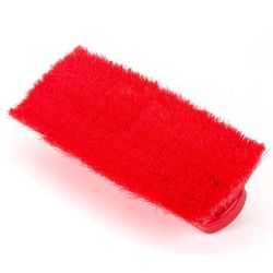 Carlisle 41278EC05 10" Flo Thru Wall & Equipment Brush w/ Red Soft Nylex Bristles