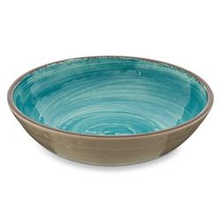 Carlisle 5401915 32 oz Round Melamine Cereal Bowl, Aqua, Blue