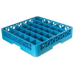 Carlisle RG3614 OptiClean Glass Rack w/ 36 Compartments - Blue
