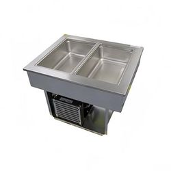 Delfield 8132-EFP 32" Drop-In Refrigerator w/ 2 Pan Capacity - Cold Wall Cooled, 115v, 2-Pan Capacity, Refrigerated, Stainless Steel