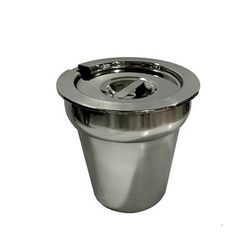 Paragon 598250 3 qt Vegetable Insert Jar & Lid for Ladle Warmers, Stainless Steel