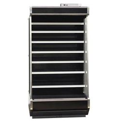 SandenVendo RSC3RA009 38" Vertical Open Air Cooler w/ 8 Levels - For Remote Refrigeration, 115v, Black