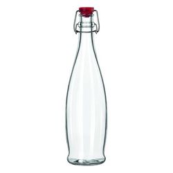 Libbey 13150034 1 liter Water Bottle w/ Clear Wire Bail Lid