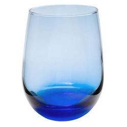 Libbey 231L 15 1/4 oz Stemless Wine Glass, Tidal Blue, 12/Case