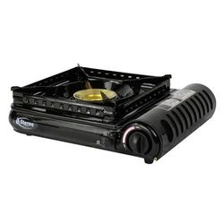 Sterno 50182 Professional Butane Stove w/ Adjustable Flame & Carrying Case - 15,000 BTU, Black, Case of 6