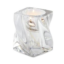 Sterno 80250 Lennox Candle Lamp - 3 1/2"L x 3 1/2"D x 4"H, Glass, Clear, Case of 6