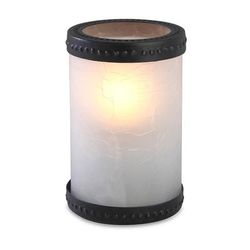 Sterno 80310 Madison Twister Candle Lamp - 3 1/8"D x 5"H, Glass, Frost/Bronze, White, Case of 6