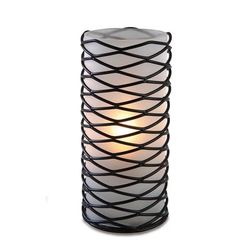 Sterno 80338 Brandy Diamond Candle Lamp - 2 29/32"D x 6 1/10"H, Glass, Frost, White