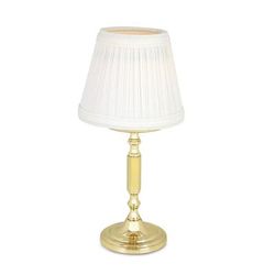 Sterno 80416 La Rue Candle Lamp - 3 11/32"D x 10 1/2"H, Marlowe White/Polished Brass Base