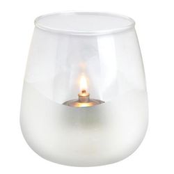 Sterno 80536 Pinot Candle Lamp - 4"H, Glass, Clear w/ Frosted Pattern