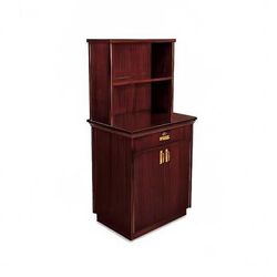 Forbes Industries 5980 22"W Waiter's Station w/ Top Hutch - Wood Veneer, 62"H, Brown