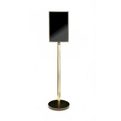 Forbes Industries 6817 70"H Poster Stand w/ 14" x 22" Window - Brass Post
