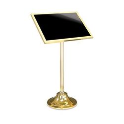 Forbes Industries 6836 49 1/2"H Menu Stand w/ 29" x 20" Window - Solid Brass