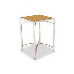 Forbes Industries 7023L-48 24" Square Collapsible Table w/ Laminate Top & Brushed Steel Frame - 48"H, Stainless Steel