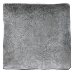 Elite Global Solutions D10134SQ-CO Basalt 10" Square Melamine Dinner Plate, Coal, Gray