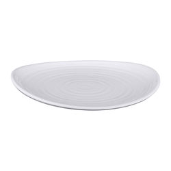 Elite Global Solutions DS10-W Swirl 10" Round Melamine Dinner Plate, White, 10" Dia. x 1-1/4"