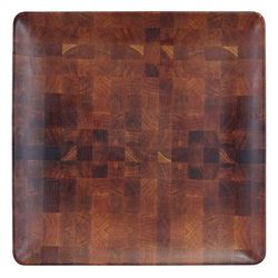 Elite Global Solutions ECO1111SQ-CK 11" Square Melamine Dinner Plate, Wood Pattern, Bamboo/Melamine, 6/Case, Brown