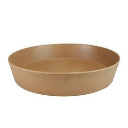 Elite Global Solutions ECO13R-PB 13" Round Greenovations Bento Box - Melamine/Bamboo, Paper Bag, 13" x 2.5", Brown