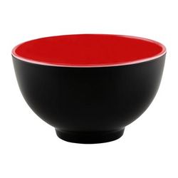 Elite Global Solutions JW452T-BR 12 oz Round Melamine Bowl, Black/Red, Red/Black, 4 1/4" x 2 5/8"