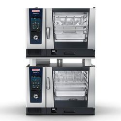 Rational ICP 6-FULL/6-FULL LP 208/240V 1 PH Double Full Size Combi Oven - Boiler Based, Liquid Propane, Stainless Steel, Gas Type: LP