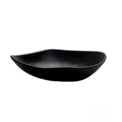 Steelite 7000DD012 Delfin 1 3/4 qt Irregular Melamine Serving Bowl, Marisol Black