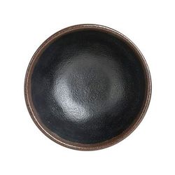 Steelite 7199TM002 Delfin 9 1/4 oz Round Melamine Bowl, Grey Stone, Black