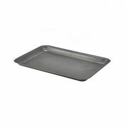 Steelite GWSST3121V Rectangular Serving Tray - 12 1/2" x 8 5/8" x 3/4" - Stainless Steel, Vintage, Black
