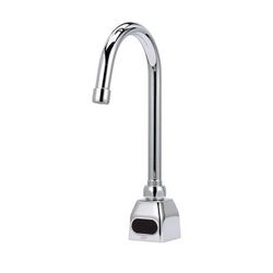 Zurn Industries Z6920-XL-MV Deck Mount Gooseneck Sensor Faucet w/ 0.5 gpm Aerator & Mixing Valve - Chrome, Touchless