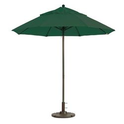 Grosfillex 98822031 9 ft Round Top Windmaster Umbrella - Forest Green Fabric, Aluminum Pole, Fiberglass Ribs