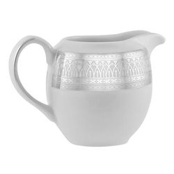 10 Strawberry Street IRIANA-16SLV 9 oz Iriana Creamer - Porcelain, White/Silver