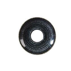 Churchill SPCBCSS1 6 1/4" Round Homespun Saucer - Ceramic, Charcoal Black