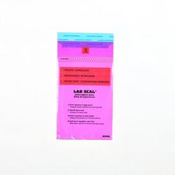 LK Packaging LABA610PU Lab Seal Specimen Bags w/ Removable Biohazard Symbol - 10" x 6", Polyethylene, Purple Tint