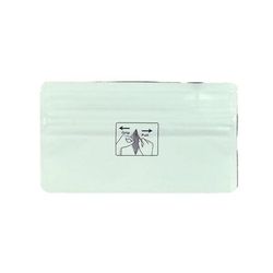 LK Packaging PRL53W Child Resistant Pouch w/ Reclosable Zipper Seal - 5 7/10" x 2 7/8", White Matte, 4.8 mil