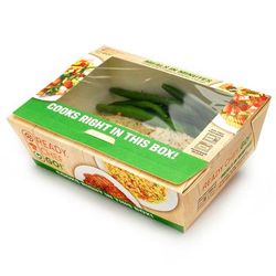 LK Packaging RCG-LDOBOX Ready. Chef. Go! Large Dual-Ovenable Container w/ Clear Window, 7 1/2"L x 5 1/2"W, Case of 250