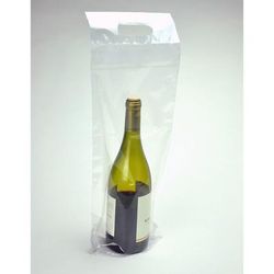 LK Packaging WBPL719+3 Wine To-Go Bag - 19" x 7", LDPE, Clear, Case of 250