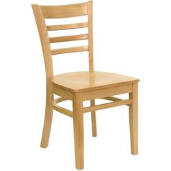 Flash Furniture XU-DGW0005LAD-NAT-GG Restaurant Chair w/ Ladder Back - Beechwood, Natural Finish