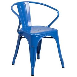 Flash Furniture CH-31270-BL-GG Armchair w/ Vertical Slat Back - Steel, Blue